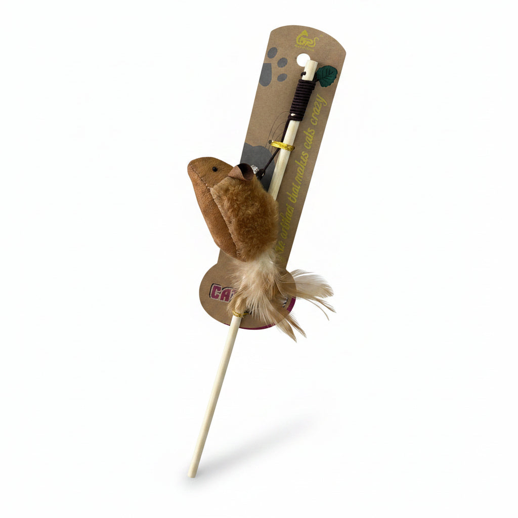 Electronic Squeaky Mouse Teaser Wand