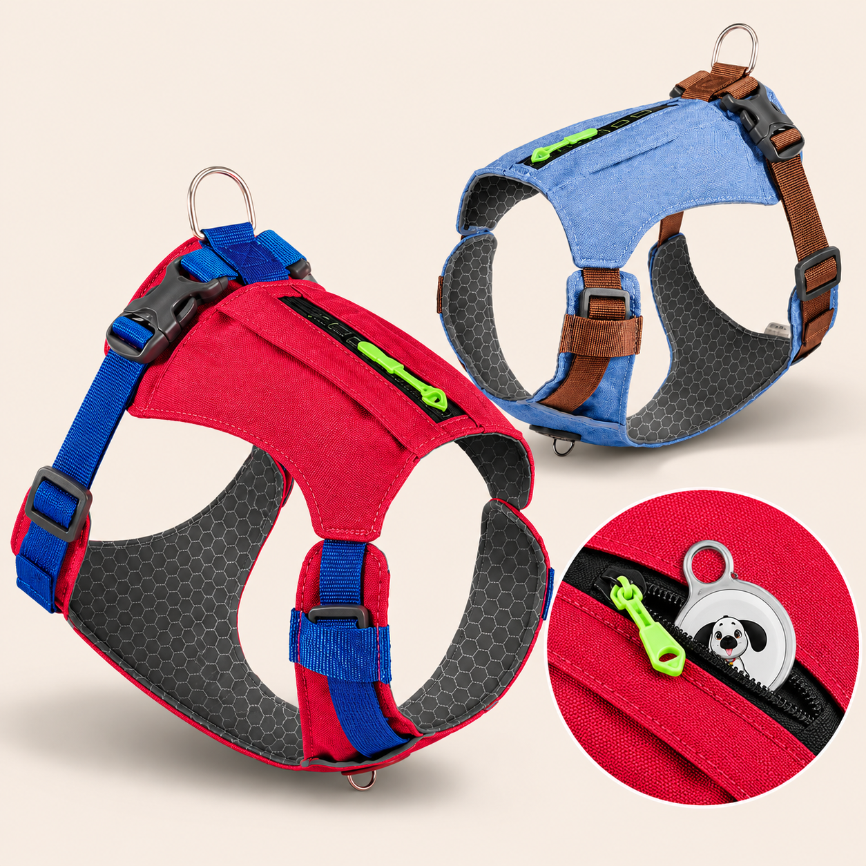 ZipPocket Lightweight Breathable Dog Harness