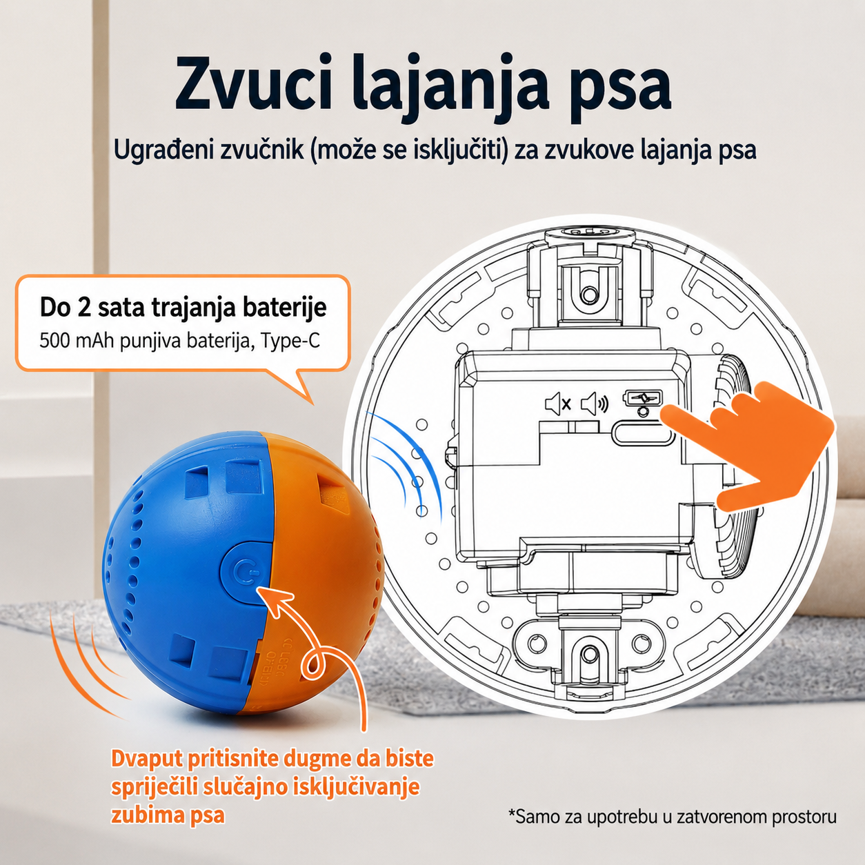 Električna igračka u obliku ježa