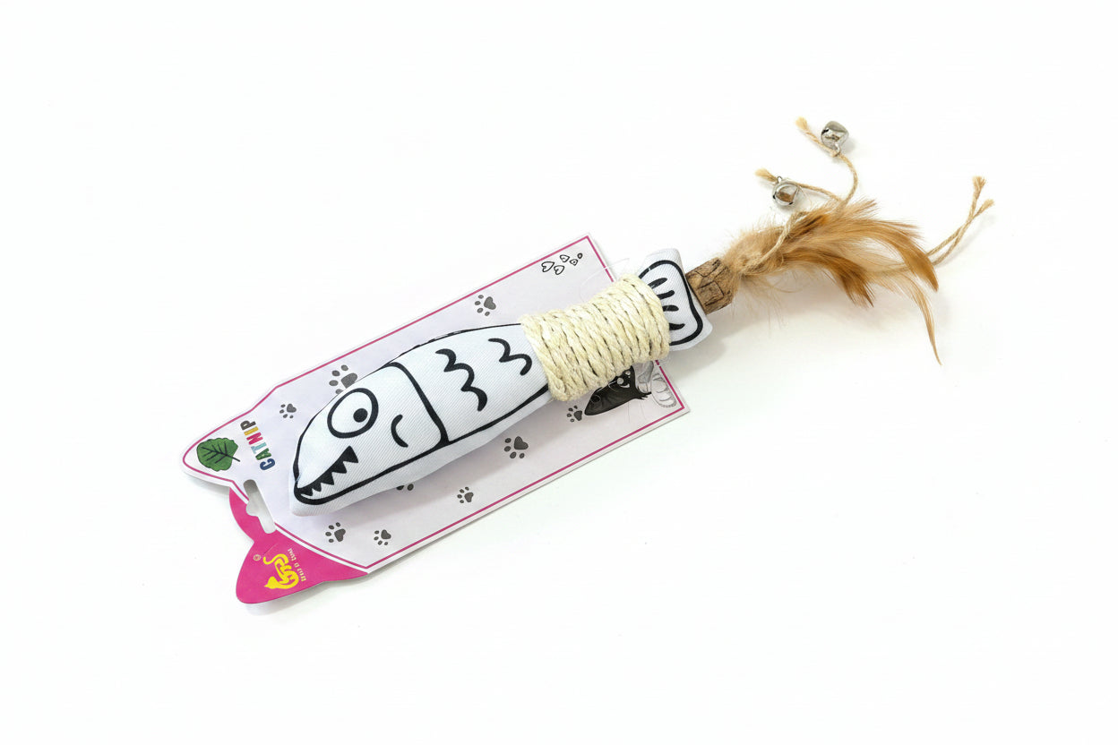 Printed Jute Rope Fish Toy